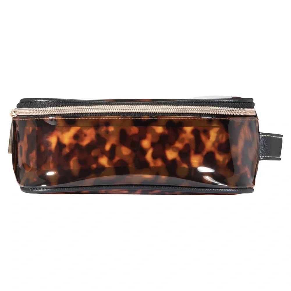 Stephanie Johnson Miami Clearly Tortoise Claire Jumbo Make-up Case-NWT